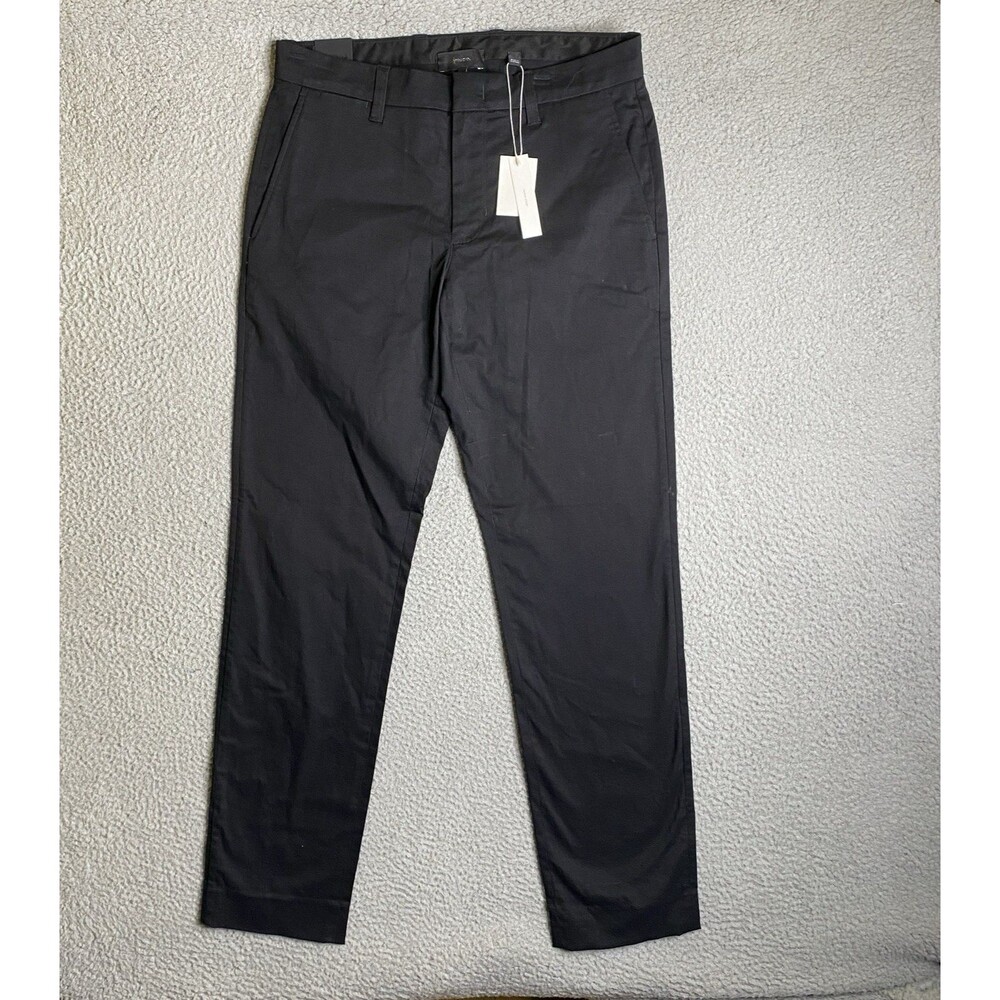 Vince Pants Mens 30x31 (32W) Black Griffith Slim Fit Chino Twill Casual NWT